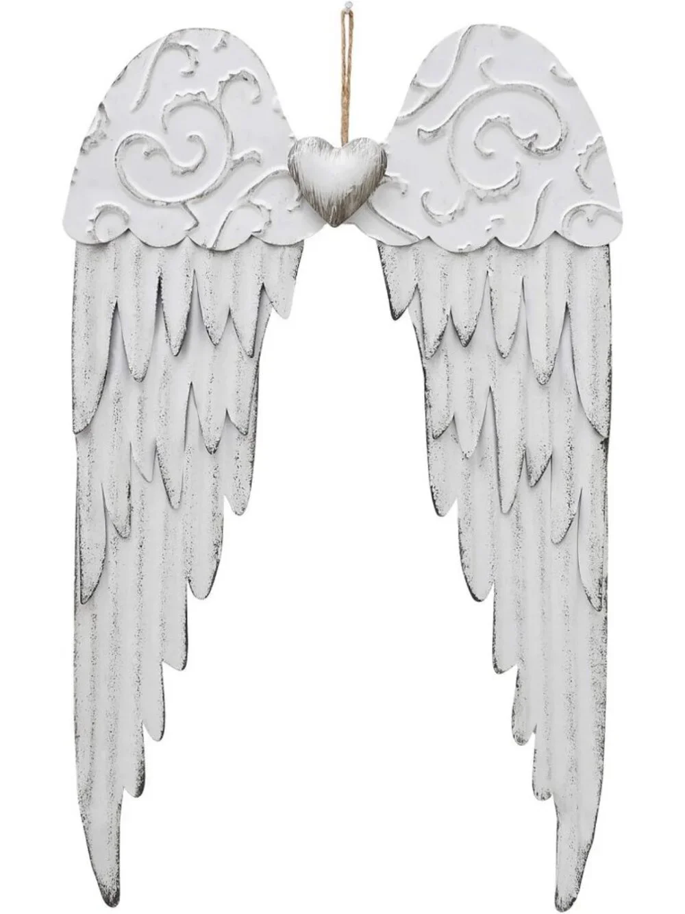 Vintage Angel Wings Wall Art - Antique Metal Decor for Home, Bedroom & Living